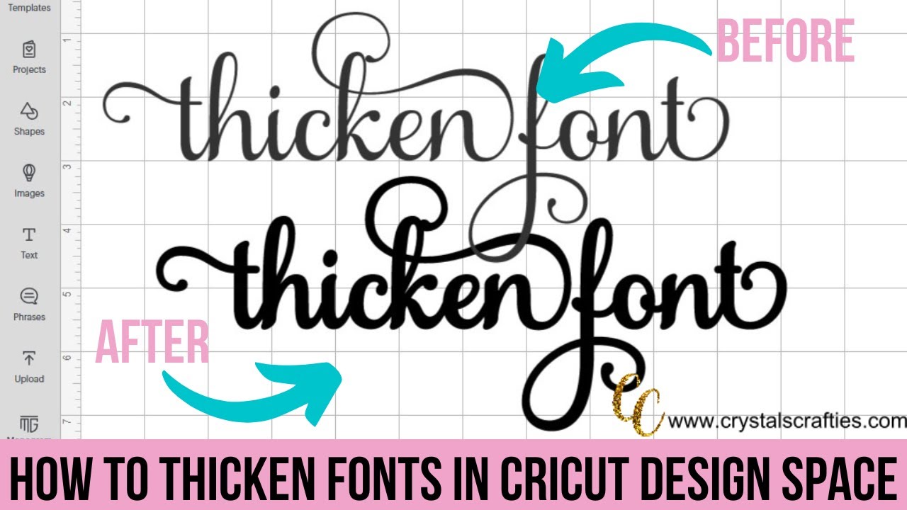 How to Thicken Fonts in Cricut Design Space