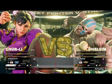 SFV Champion Edition 🔥 makiyakun777 (Chung-Li) Vs itsukick (Dhalsim) 🔥 Online Match's 01-01-2023