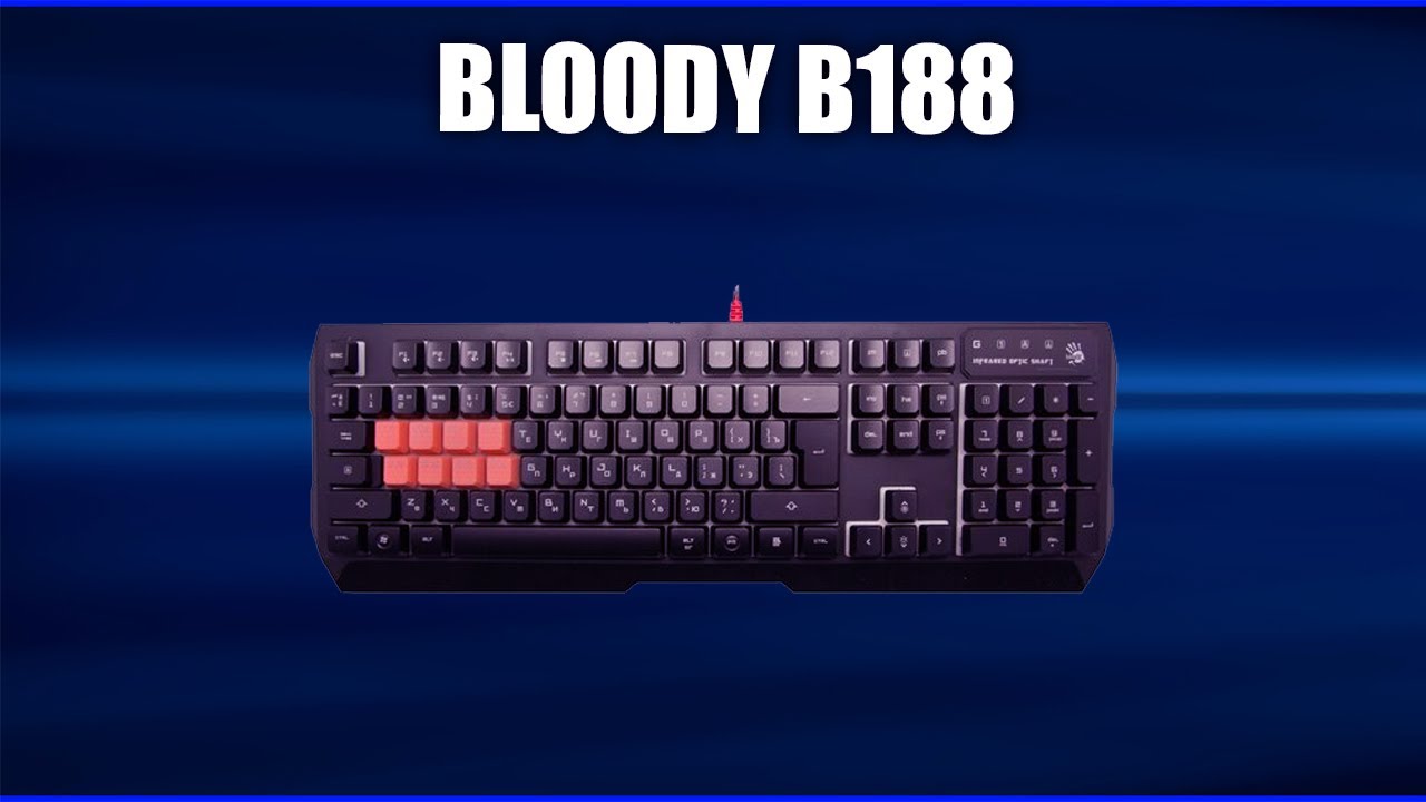 Клавиатура A4Tech Bloody B188, черный