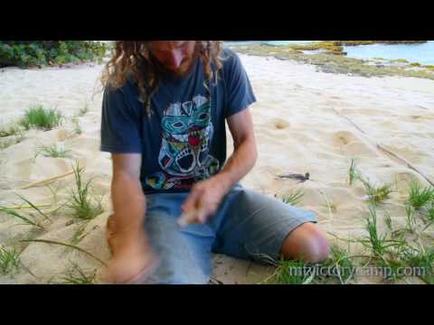 Making a Primitive Fish Spear - Tropical survival skills