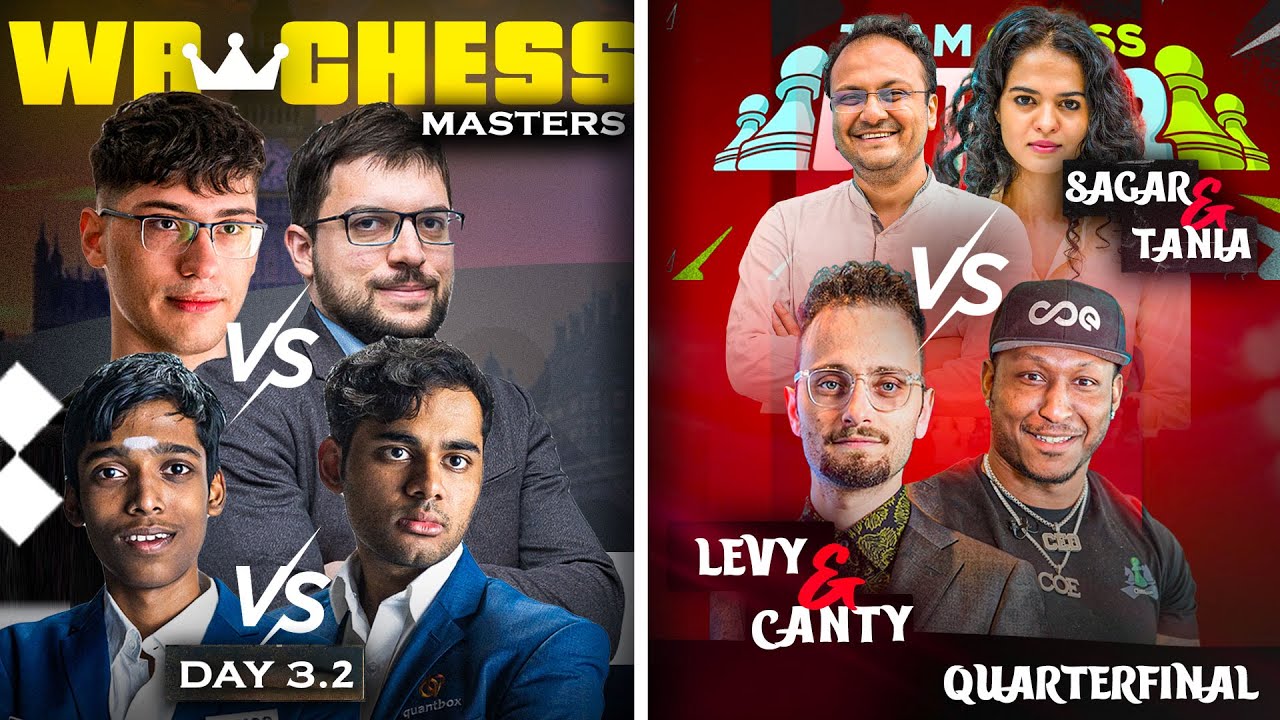 WR Chess Masters 2024 | Round 3.2| Pragg vs Arjun | Firouzja vs MVL | Sagar, Tania vs Levy, Canty