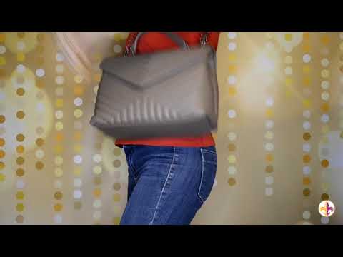 Genuine Leather Quilted Crossbody Purse 👜 with chain ⛓️ Vera Pelle VP35040 from Italy 🇮🇹