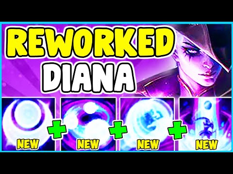 *NEW REWORK* DIANA'S R AND E SWAPPED FULL AP ONHIT ATTACK SPEED BUILD JUNGLE League Of Legends S10