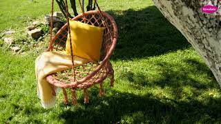 Závesné kreslo, zelená greenery, AMADO 2 NEW