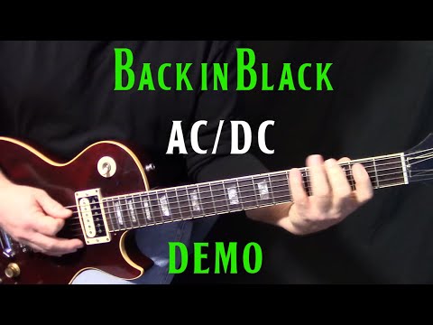 how to play "Back in Black" on guitar by AC/DC | DEMO | rhythm guitar lesson