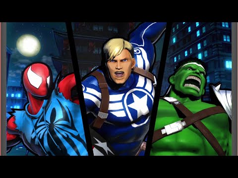 Ultimate Marvel VS Capcom 3 - Spider-Man/Captain America/Hulk - Arcade Mode Playthrough