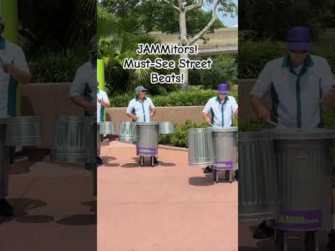 Jammitors Rock Epcot’s Trash Cans! 🥁 #Disney #Epcot #drums