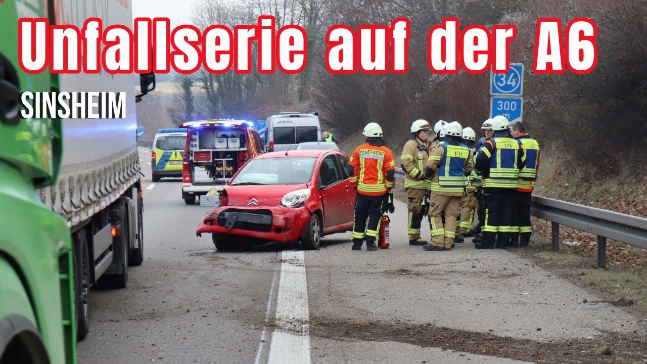Mehrere Unfälle auf der A6 bei Sinsheim verursacht und weitergefahren