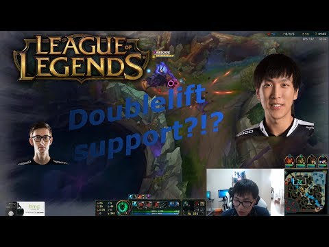 DOUBLELIFT PLAYING AS SUPPORT?!? ft Bjergsen - TSM - Full gameplay