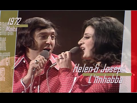 eurovision 1972 Malta 🇲🇹 Helen & Joseph - L'imhabba ᴴᴰ