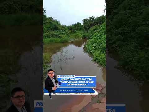 Riacho do Cazuza registra primeira cheia do ano em Pedra Branca