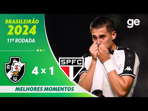 VASCO 4 X 1 SÃO PAULO | MELHORES MOMENTOS | 11ª RODADA BRASILEIRÃO 2024