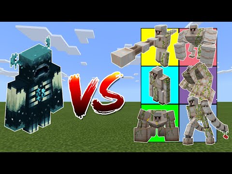 Warden vs ALL Iron Golems in Minecraft