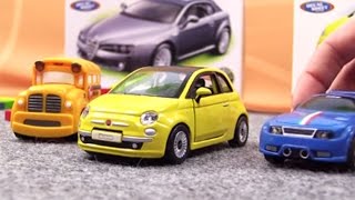 Çizgi Film - Yarış arabası Spedy ve Bus Fiat 500 araba yapıyor