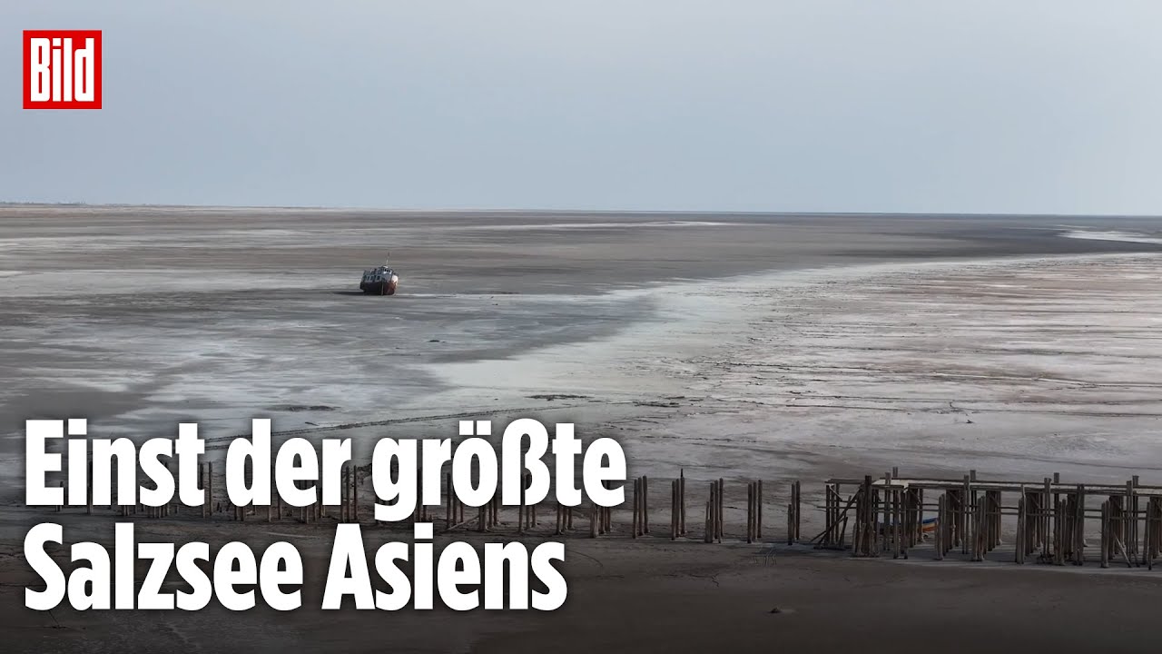 Wüste verschluckt See aus Salz