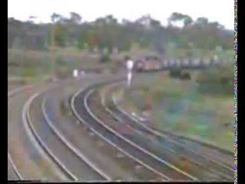 NSW 81 Class 8110 & 8131 42 Car Coal Train Hanbury Jct 1987