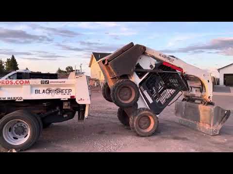 SATISFYING Skid Steer Skills - loading without ramps!