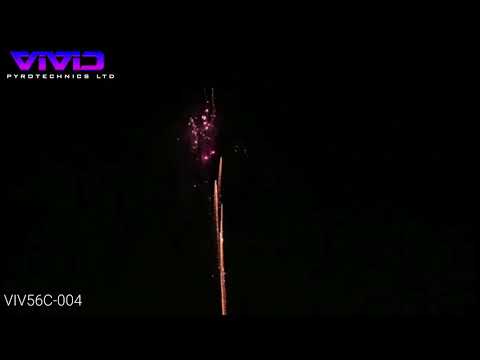 VIV56C-004 Red Glitter Willow - by Vivid Pyro @fireworkcrazy