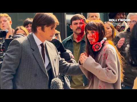 Dakota Johnson Covered in Blood Filming Verity in New York