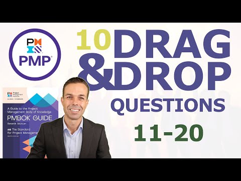 10 PMP Drag Drop Questions 1 to 10