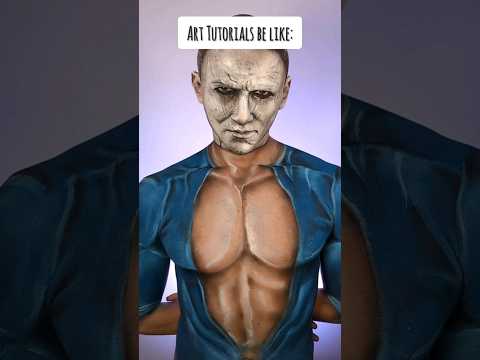 Art Tutorials be Like... | Pt. 3 Michael Myers Edition #michaelmyers #makeuotutorial  #horror