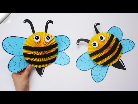 How to make a paper bee Moving paper toys