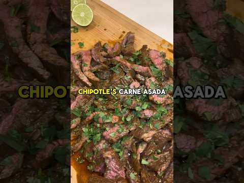 Chipotle’s Carne Asada 🥩 recipe ⬇️ #carneasada #steak #mealprep #dinner
