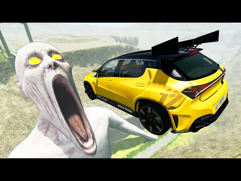 Open Bridge Jumping With The Shy Guy - Beamng Drive Game
