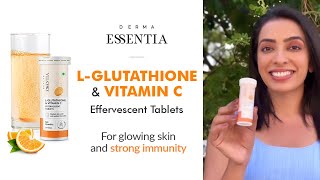 Derma Essentia Glutathione Tablets &amp; Vitamin C Effervescent Tablets | For Glowing Skin #shorts