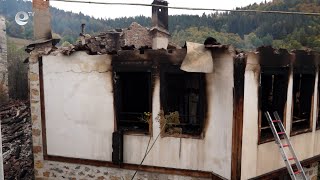 Пожар изпепели четири къщи в смолянското село Пещера