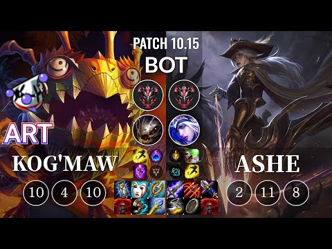 RJ Art Kog'Maw vs Ashe Bot - KR Patch 10.15