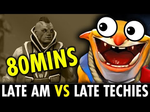 LATE GAME ANTIMAGE VS LATE GAME TECHIES!! INSANE 80MINS CRAZY BATTLE | TECHIES OFFICIAL