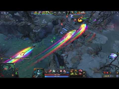 The rainbow spear hits the target one hundred percent - Dota 2