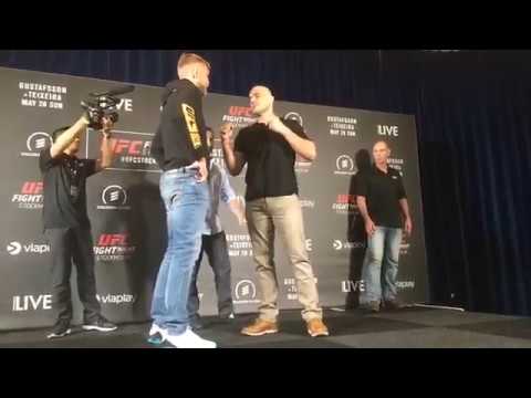 Alexander Gustafsson vs Glover Teixeira Media Day Staredowns UFC Stockholm