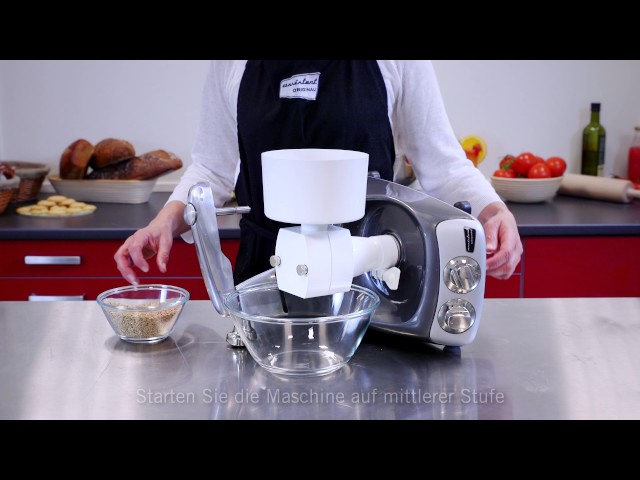 Moulin à Céréales KitchenAid KGM - Pour Robot Pâtissier - Argenté - Neuf Non Utilisé