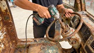 Man Pulls Abandoned Truck From River And Restores It In 60 Days | by @RestorationTools6868