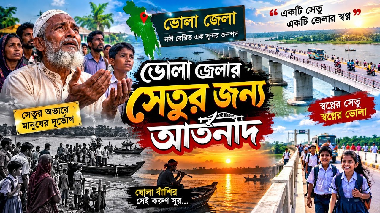 🌊 ভোলা জেলার সেতুর জন্য আর্তনাদ | একটি সেতু, একটি জেলার স্বপ্ন 🌉