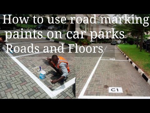 How to apply road marking paint on floor and car...