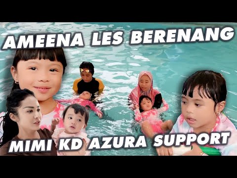 AMEENA SWIMMING, MIMI KD AZURA ENCOURAGING VERY HAPPY!!