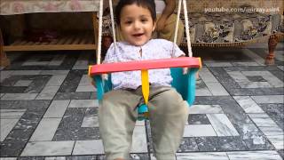 preview picture of video 'Little Cute Kid First time on a Swing'