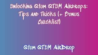 Claim Free Qtum QTUM Airdrop  | Learn How to Swap or Sell Qtum QTUM Airdrop