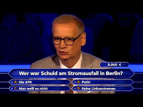 Who Wants to Be a Millionaire for people with common sense [AI satire]