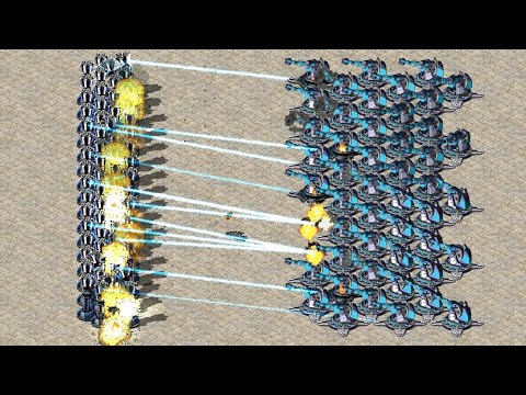 Prism Tower vs Grand Cannon - Same Cost - Red Alert 2