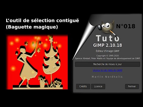 Tuto Gimp 2 10 18 pour débutant -018- L’outil de sélection contiguë (Baguette magique)