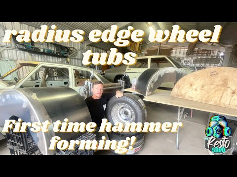 Fabricating Radius Edge Wheel Tubs - First Time Hammer Forming - The Resto Shed