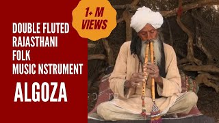 Algoza - the double fluted Rajasthani folk instrument