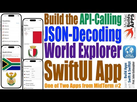 WorldExplorer - a SwiftUI Mid Term Challenge & Solution involving API access & JSON parsing (2026)