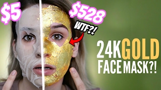 $5 Face Mask Vs. $528 Face Mask (24K REAL GOLD) Is it Worth it?!