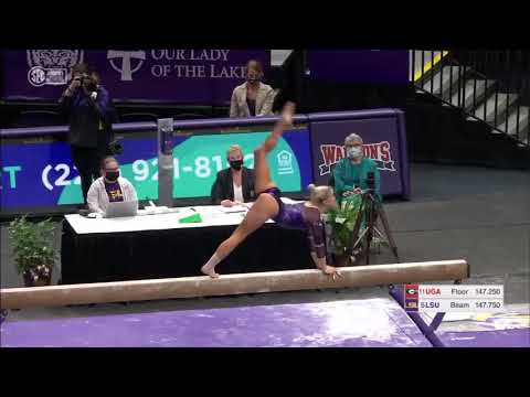 Olivia Dunne Beam Exhibition LSU vs Georgia 2021