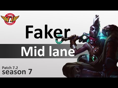 SKT T1 Faker : Ekko vs Cassiopeia | Mid lane | KR LOL | Patch 7.2 | Season7